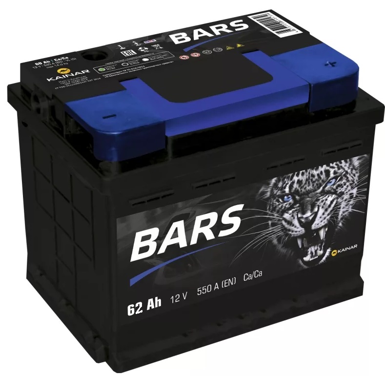 Купить грузовой аккумулятор аккумулятор bars silver 6ст-62 ап3 о.п (540 пуск)